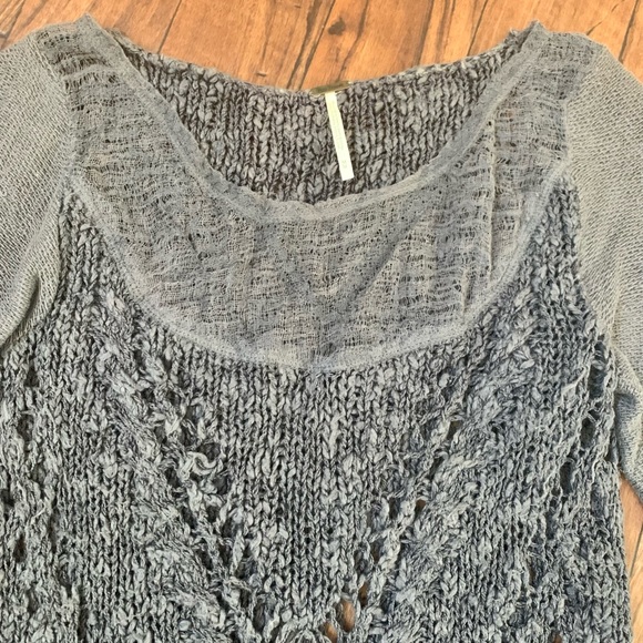 Free People gray knit sweater - Picture 3 of 5